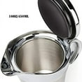 thumbnail image 5 of 304 Stainless Steel Double Insulated Gravy Boat 16 oz with Hinged Lid,Sauce Jug and Steak Sauce Pot Double Walled Insulated Thermal (16 oz/450ml), 5 of 6