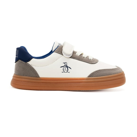 Tenis Original Penguin Style Casper Blanco Con Velcro Ajustable Para Niño