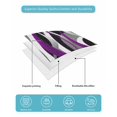 thumbnail image 5 of Quilts King Size Bedding Set, Modern Geometric Lightweight Quilted Comforter, Abstract Minimalist Lines Purple Black Soft Reversible Bedspread Coverlet with Pillow Covers for All Season, 96" x 106", 5 of 7