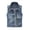 *3-Light Blue, variant on Men's Button Down Studded Punk Denim Vest , Sleeveless Biker Jean Jacket For Men,Black,M-5XL