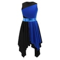 thumbnail image 4 of Alvivi Kids Girls Lyrical Modern Dance Dress Sleeveless Colorblock Dancewear Performance Costume, 4 of 7