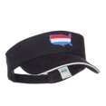 thumbnail image 4 of United States Map Embroidered Brushed Visor - Black White OSFM, 4 of 5