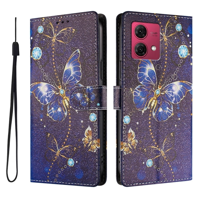 FOXDOCK Funda Tipo Cartera para Motorola Moto G84 con Soporte y Correa – Diseño de Patrones Lindos
