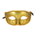 thumbnail image 2 of Máscara de media cara Máscara de con correa elástica Accesorios de disfraces de baile de graduación brillante Cubierta facial Escudo facial Dorado Sunnimix Cubierta de media cara, 2 of 7