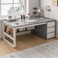 thumbnail image 4 of Computer Table Office Desk Bedroom Workbench Simplicity Modern Office Desk Study Secretaire Bureaux Meuble Work Furniture QF50OD My Lux Decor Round, 4 of 21