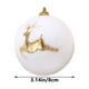 thumbnail image 3 of Adornos navideños inquebrantables - Juego de 3 bolas de plástico de espuma blanca, árbol navideño de 8 cm/3,14 pulgadas y decoraciones para fiestas, 3 of 7