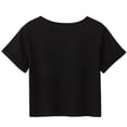 thumbnail image 5 of Arshiner Girls Short Sleeve Summer Shirts Crop Top Crew Neck Fashion Casual Tee Black 11-12 Years 150 Black, 5 of 7