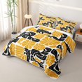 thumbnail image 3 of Homewish Bohemian Daisy Flowers Quilt King,Classic Aesthetic King Coverlet Set,Orange Black,3-Piece, 3 of 7