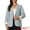 Light Blue, variant on DARING DIVA Women's Notched Lapel Long Sleeve Jacket Suit Blazer S Grey
