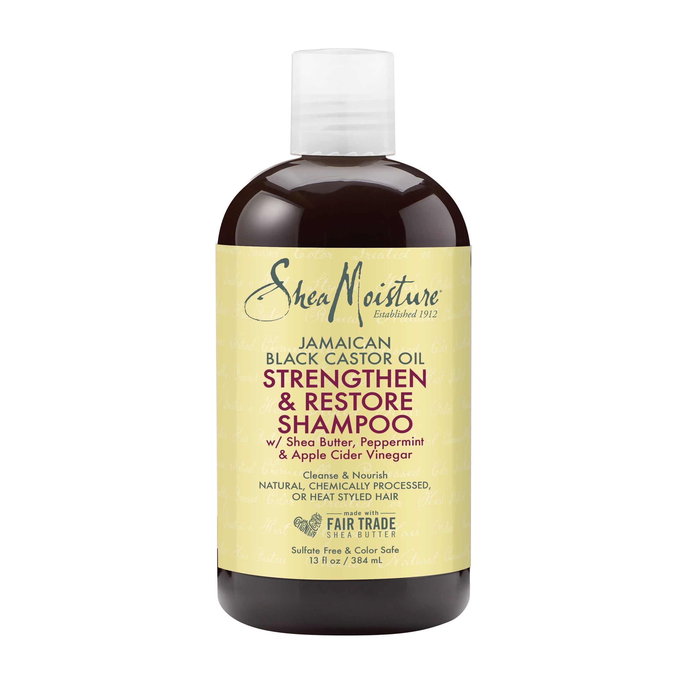 SheaMoisture Shampoo for Damaged Hair 100% Pure Jamaican Black Castor Oil 13 oz