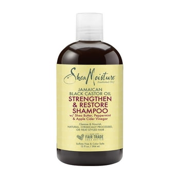 SheaMoisture Shampoo for Damaged Hair 100% Pure Jamaican Black Castor Oil 13 oz