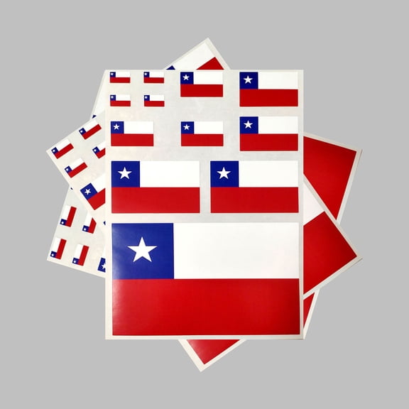 Uijokdef 3 PCS Flag Sticker Chile Flag Stickers