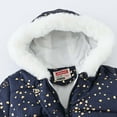 thumbnail image 3 of Rohuuque Girls And Boys Winter Coats Heavyweight Hooded Jacket Kid Snow Outwear Cotton Coats 9 Years Dark Blue, 3 of 7