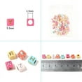 thumbnail image 4 of 100 piezas/lote de cuentas de alfabeto cuadradas de acrílico de moda, cuentas espaciadoras sueltas con letras de agujero grande, suministros para hacer pulseras hechas a mano, 4 of 4