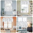 thumbnail image 3 of Kitchen Window Curtains Valance and Tier Set, Watercolor Spring Flower Plant Rod Pocket Tier Curtains and Valance 3 Piece Set, Vintage Botanical Leaves Window Treatment for Bedroom Living Room, 3 of 9