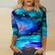 thumbnail image 2 of Camisas Para Mujer Moda Tops Camiseta Estampada Media Longitud 3/4 Mangas Blusa Cuello Redondo Casual Odeerbi  ODB123706, 2 of 5