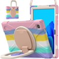 thumbnail image 1 of Funda colorida para Samsung Tab A7 de 10,4 pulgadas T500 con correa para el hombro, soporte de anillo ajustable grande y protección contra golpes., 1 of 5
