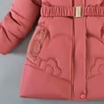 thumbnail image 6 of newwalpole Girl's Sherpa Long Winter Coat Thicken Warm Parka Durable Waterproof Puffer Ski Jacket Watermelon Red for Size 5-6 Years, 6 of 8