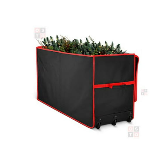 OSTO 50" Premium Heavy Duty Black Collapsible Rolling Holiday Storage Box