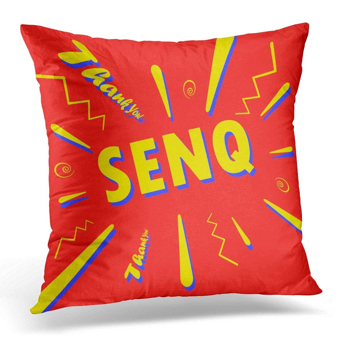 ARHOME Abstract Senq It Means Thank You on Slang Splash Effect in Flat