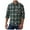 Green, variant on Chiccall Mens Classic Plaid Shirt Vintage Long Sleeve Button Down Flannel Shirts Plus Size Casual Fall Clothes with Pocket