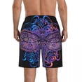 thumbnail image 3 of Men's Beach Short Swim Shorts Spiritual Esoteric Totem Dragonfly Surfing Sport Board Shorts Swimwear, 3 of 6