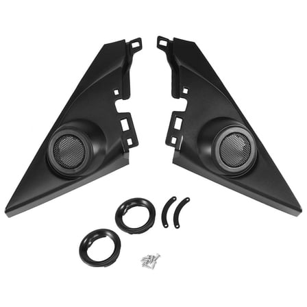 1 Pair x Tweeter Covers with mounting accessories-black