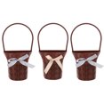 thumbnail image 1 of Weiweiguan 3Pcs Hanging Flower Baskets Imitation Rattan Woven Planter Wall Decoration, 1 of 6