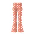 thumbnail image 7 of Mifsaly Women High Waisted Flare Yoga Pants Polka Dot Print Stretchy Bootcut Pant Casual Slim Fit Athletic Workout Leggings 2026 S, 7 of 7