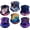 Multicolor-3, variant on 6 Pack Headwear Neck Gaiter Face Mask Bandana Scarf Balaclava for men women