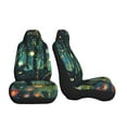 thumbnail image 3 of Sikiie Mystical Black Cat Fireflies Car Seat Covers 2PCs Front Car Seat Covers Universal fit for Most Cars SUVs and Trucks-2 PCS, 3 of 9