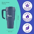 thumbnail image 2 of bubba Hero XL Tumbler, Water Bottle with Leak-Proof Lid and Straw, Magenta/Galactic, 2 of 6