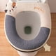 thumbnail image 4 of Cubierta de asiento de inodoro de peluche gris, modelo con cremallera, asiento de inodoro lindo y lavable, para otoño e invierno, 4 of 6