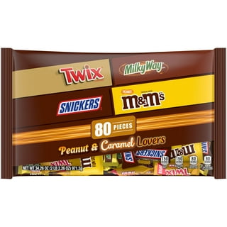 M&M's, Snickers & Twix Variety Pack Halloween Chocolate Candy Bars,  31.18oz/55 Piece Bag 