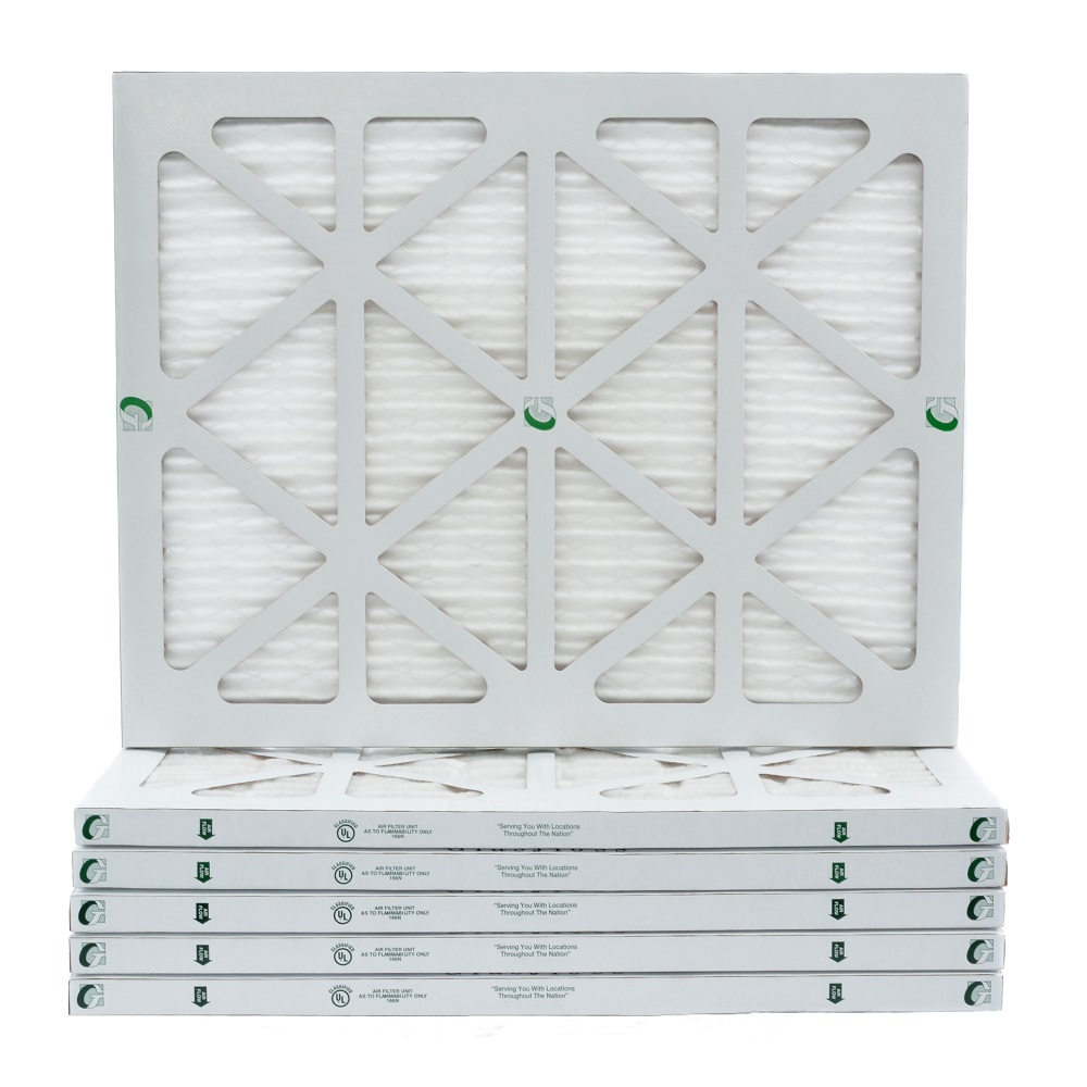 12 Pack of 20x24x1 MERV 13 Pleated Air Filters by Glasfloss. Actual Size 193/8 x 233/8 x 7/8