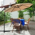 thumbnail image 4 of Costway 10FT Patio Umbrella Solar Powered LED 360degrees Rotation Beige, 4 of 11