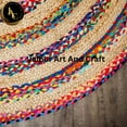 thumbnail image 3 of Jaipur Art And Craft Round Jute Rug Indian Natural Handmade Home Décor New Design Multicolor Rug (9x9 Sq Ft), 3 of 9