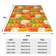 thumbnail image 3 of Honeii Cartoon Pumpkins Print Fleece Blanket - Throw Blanket for Bed, Sofa, Couch, Camping, and Travel , Microplush Ultra Soft Warm Blanket-40"x30", 3 of 7