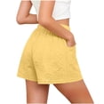 thumbnail image 6 of Yertdoel Pajama Shorts Women Elastic Waist Pockets Casual Lounge Bottoms Solid Color Soft Comfortable Home Sleep Shorts with Pockets, 6 of 8