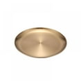 thumbnail image 1 of Metal Storage Tray Round Stainless Steel Tray Snack Fruit Cosmetics Jewelry Storage Organizer European Style Dinner Plates,Gold, 1 of 7
