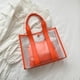 thumbnail image 4 of Bolsa de hombro para mujer Bolsas de viaje transparentes de PVC de moda con billetera (naranja) Hugtrwg Para Estrenar, 4 of 9