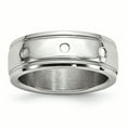 thumbnail image 1 of Stainless Steel Polished Grooved Ring 11.5 Size, 1 of 6
