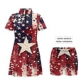 thumbnail image 6 of UorisanigoStar American Flag Matching Couple Outfits Golf Shirts for Men Size M Short Sleeve Dry Fit Casual Shirts and Womens Short Sleeve Golf Dress with Shorts Pockets Tennis Dresses, 6 of 8