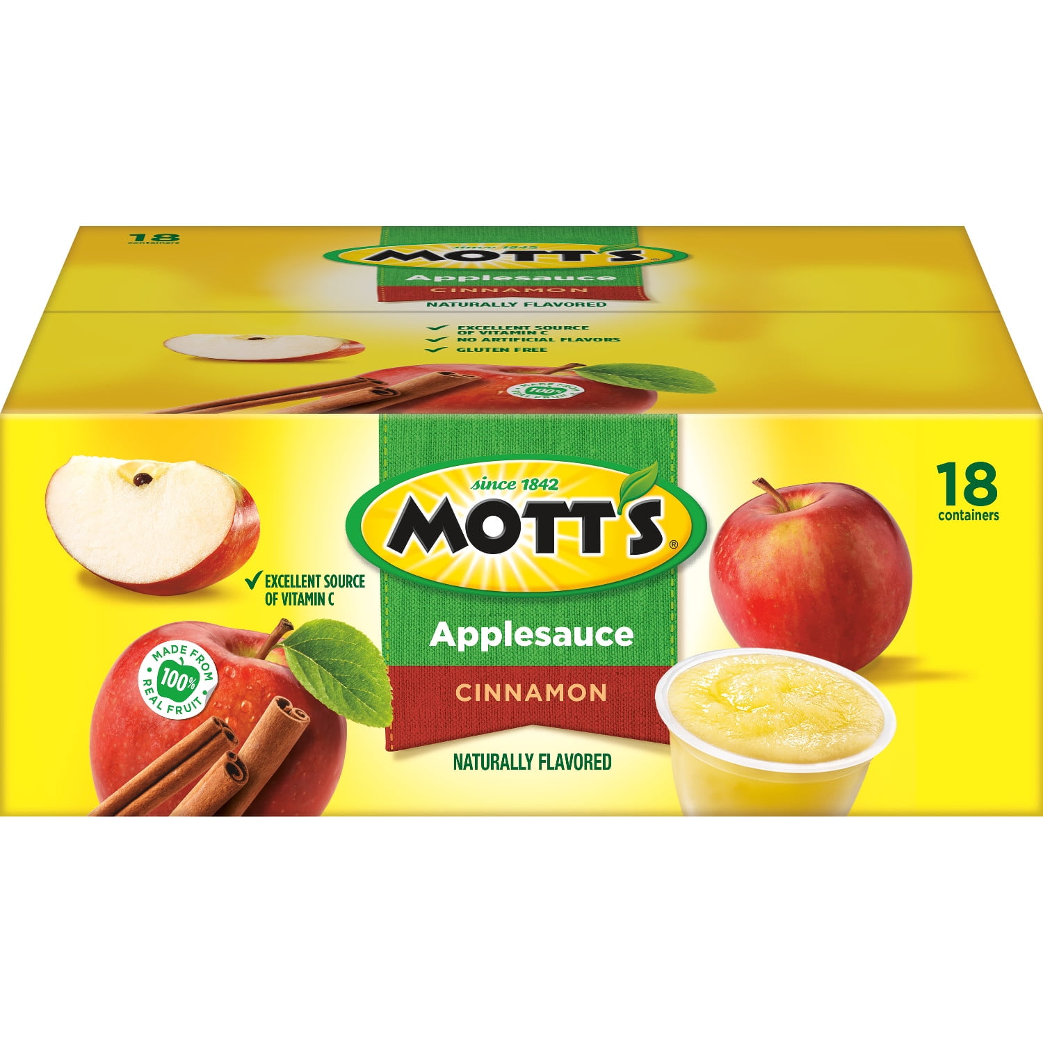 Mott's Cinnamon Applesauce, 4.0 oz, 18 count