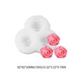 thumbnail image 3 of Molde de silicona para manualidades, flores de flores, Chocolate, aromaterapia, suministros para manualidades, moldes de jabón, decoración, Herramientas y accesorios para hornear 3 rosas blancas Bearachild HA061355-15B, 3 of 6