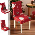 thumbnail image 1 of Housses de Chaise de Noël Élastiques avec Bande Antidérapante - Housses de Chaise de Salle à Manger Imprimées Rouges pour Décoration et Protection des Fêtes, 1 of 6