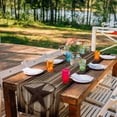 thumbnail image 4 of Western Star Farm Retro Wood Board Table Runner 13x36in Non-Slip Cotton Linen Table Runners, Country Style Dresser Scarves TableRunner for Dinner Kitchen Dining Wedding Party, 4 of 9