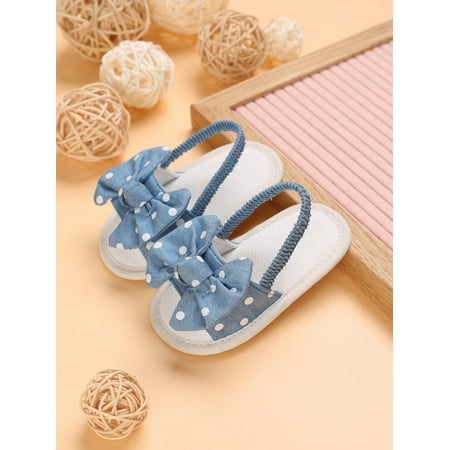 

jinzhoueqb Baby Polka Dot Bow Decor Sandals