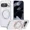 Clear, variant on Compatible with Google Pixel 9/Pixel 9 Pro Case with 360° Magnetic Ring Stand [Compatible with Mag-Safe] Shockproof Translucent Phone Case for Google Pixel 9/Pixel 9 Pro 6.3"