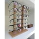 thumbnail image 3 of Soporte organizador de madera para gafas de sol, marco para gafas, color plata, 3 capas., 3 of 9